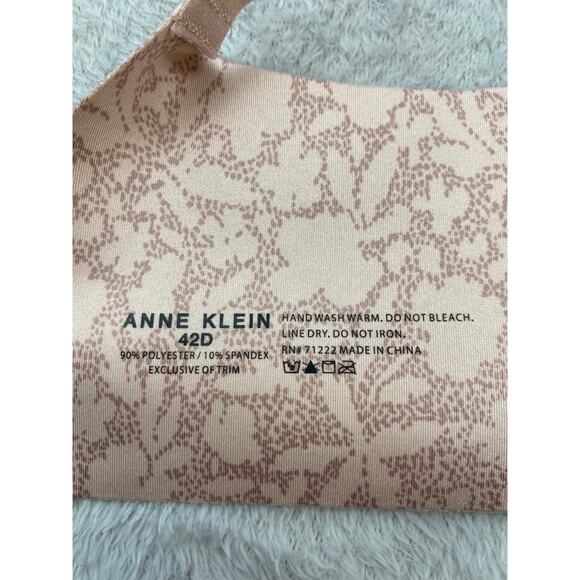 Anne Klein tshirt Bra Size 42D 2-Pack Smooth Full Figure Pink Floral & Gray NWT - Picture 6 of 6
